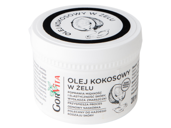 Zdjęcie przedstawia kosmetyk Olej Kokosowy w żelu, żel.