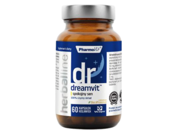 Zdjęcie przedstawia suplement diety Pharmovit Dreamvit spokojny sen, kapsułki.