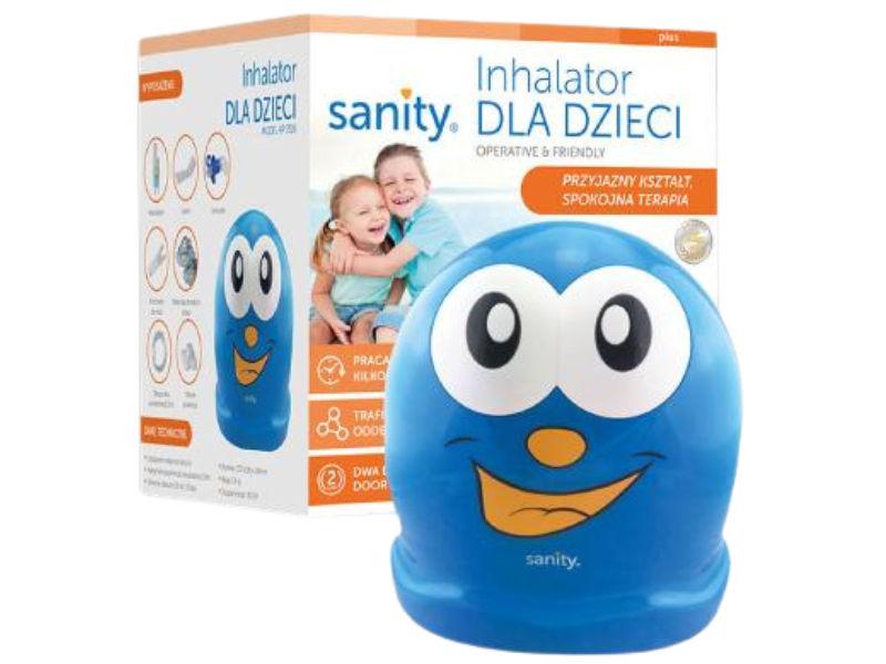 Zdjęcie przedstawia wyrób medyczny Sanity Dla dzieci AP2516, inhalator/nebulizator.