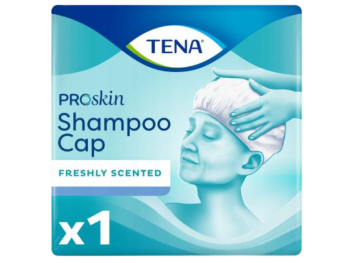 Zdjęcie przedstawia wyrób medyczny Tena Czepek do mycia włosów Shampoo Cap.