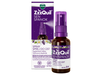 Zdjęcie przedstawia Vicks Zzzquil sen spray z melatoniną, 1 mg (4 aplikacje).