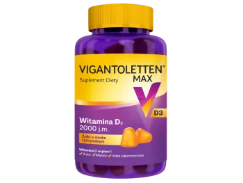 Zdjęcie produktu Vigantoletten Max, smak cytrynowy, żelki, 50 µg