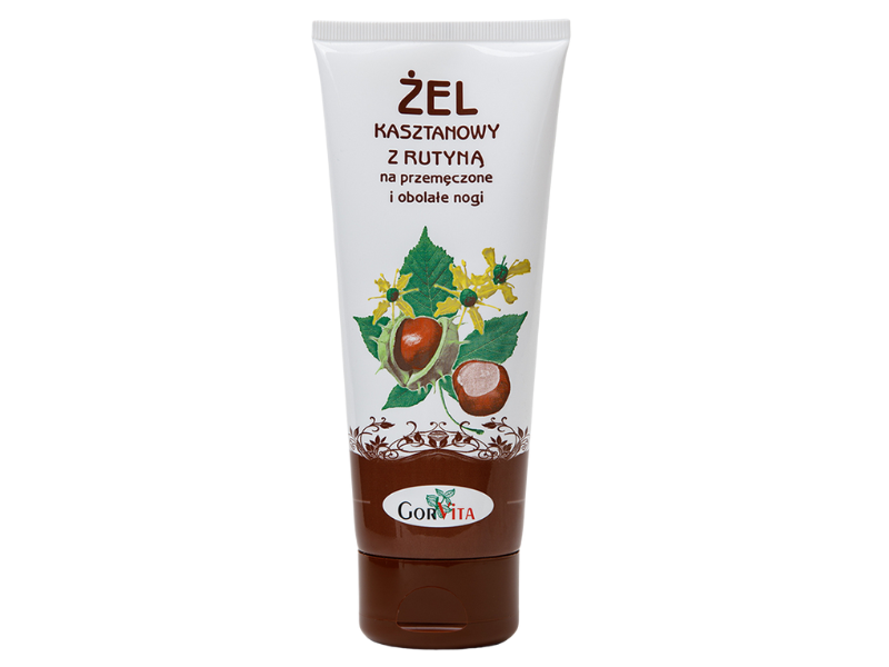 Zdjęcie przedstawia kosmetyk Żel kasztanowy z rutyną, żel.