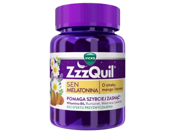 Zdjęcie produktu ZzzQuil Natura melatonina, smak mango i banana, żelki