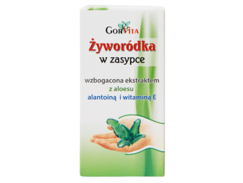 Zdjęcie przedstawia kosmetyk Żyworódka w Zasypce, puder.