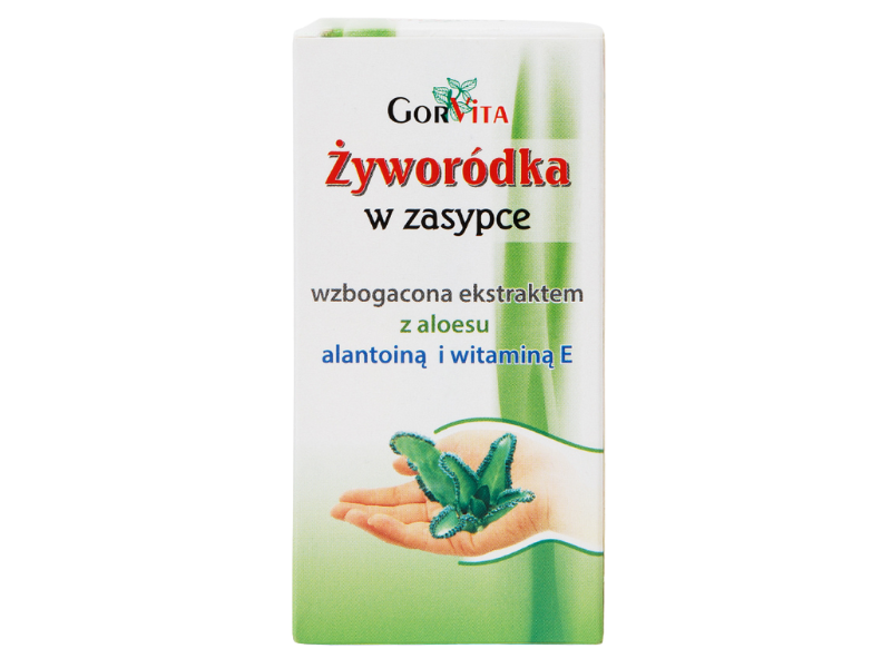 Zdjęcie przedstawia kosmetyk Żyworódka w Zasypce, puder.