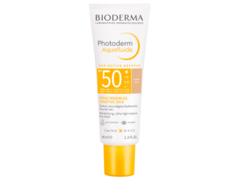 Zdjęcie przedstawia dermokosmetyk Bioderma Photoderm Aquafluide SPF50+, krem.