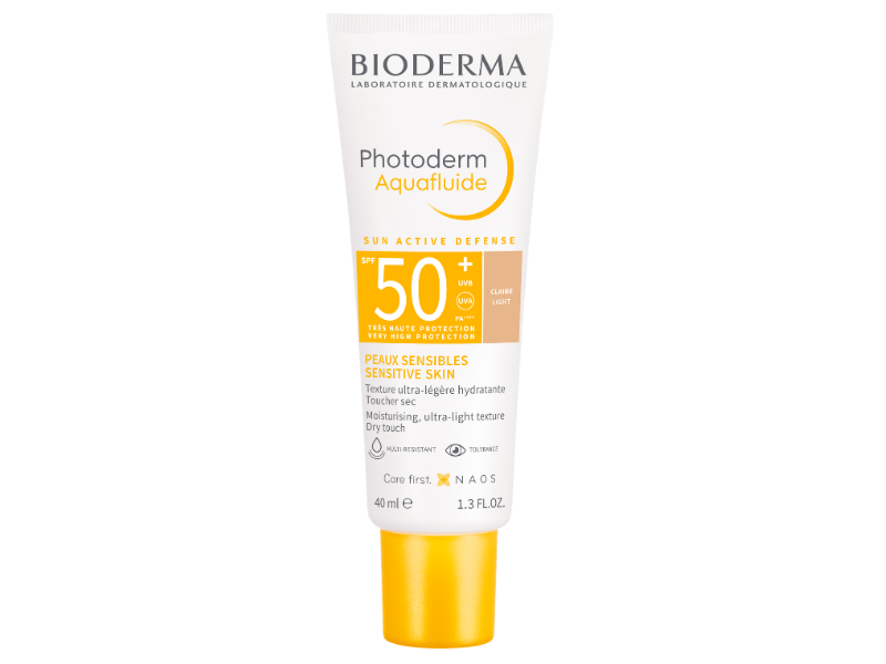Zdjęcie przedstawia dermokosmetyk Bioderma Photoderm Aquafluide SPF50+, krem.
