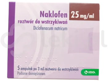 Zdjęcie produktu Naklofen, roztwór do wstrzykiwań, 25 mg/ml