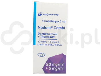 Nodom Combi, krople do oczu, roztwór, 20 mg + 5 mg/ml