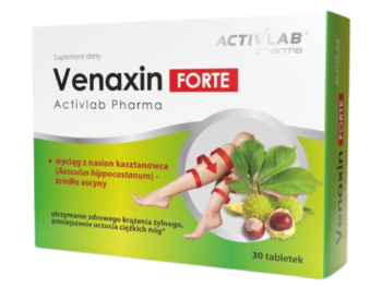 Zdjęcie przedstawia suplement diety ACTIVLAB Venaxin FORTE, tabletki.