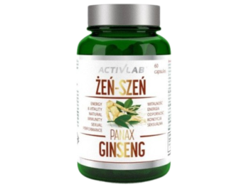 Zdjęcie przedstawia suplement diety ACTIVLAB Żeń-Szeń Panax Ginseng, kapsułki, 37,5 mg.