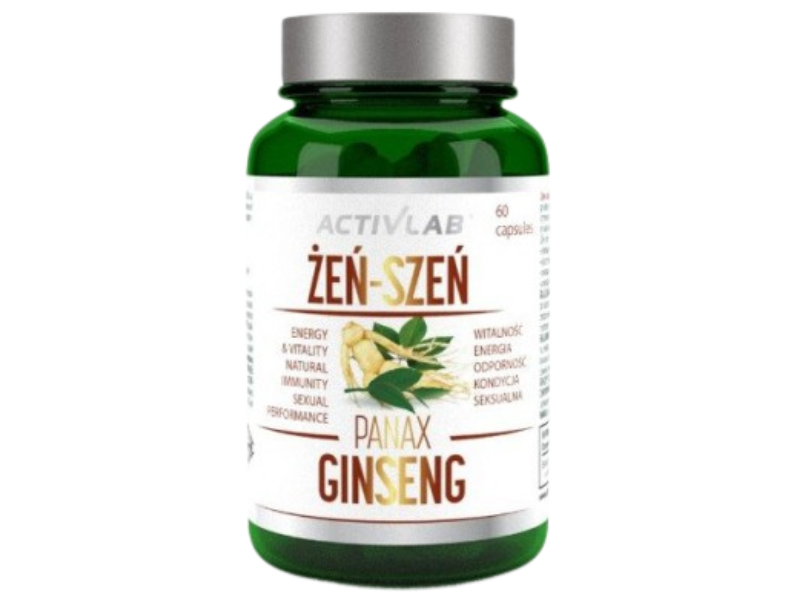 Zdjęcie przedstawia suplement diety ACTIVLAB Żeń-Szeń Panax Ginseng, kapsułki, 37,5 mg.