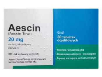 Zdjęcie produktu AESCIN 20 mg, tabletki dojelitowe, 20 mg