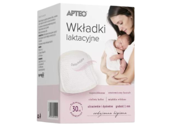 Zdjęcie przedstawia wyrób medyczny APTEO Wkładki laktacyjne.