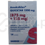 Amoksiklav QUICKTAB, tabletki do sporządzania zawiesiny doustnej, 875 mg + 125 mg