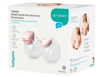 Zdjęcie produktu BABYONO TWINNY Podwójny laktator muszlowy elektryczny, sprzęt medyczny