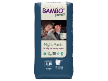 Zdjęcie przedstawia wyrób medyczny BAMBO Dreamy Night Pants BOYS&GIRLS 8-15 lat (L 35-50 kg) Pieluszki, pieluchomajtki.