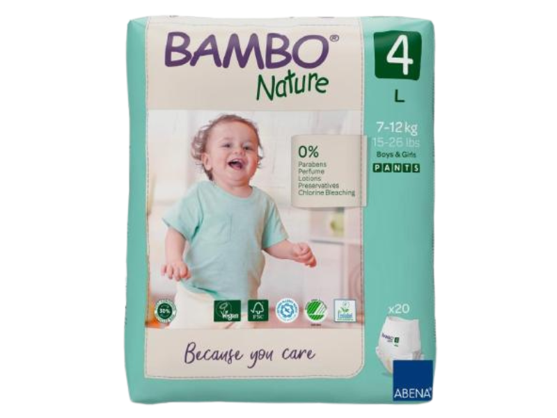 Zdjęcie przedstawia wyrób medyczny BAMBO Nature PANTS Pieluchomajtki.