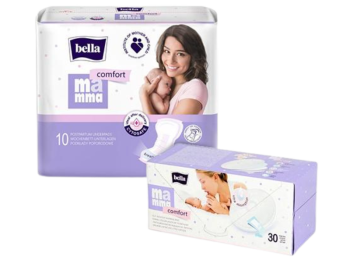 Zdjęcie przedstawia wyrób medyczny BELLA MAMMA COMFORT Podkłady poporodowe.