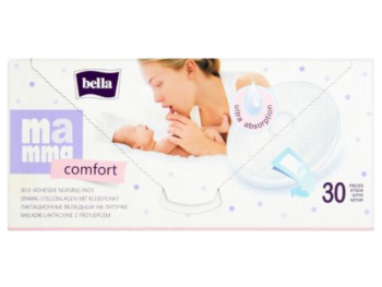 Zdjęcie przedstawia wyrób medyczny BELLA MAMMA COMFORT Wkładki laktacyjne z przylepcem.
