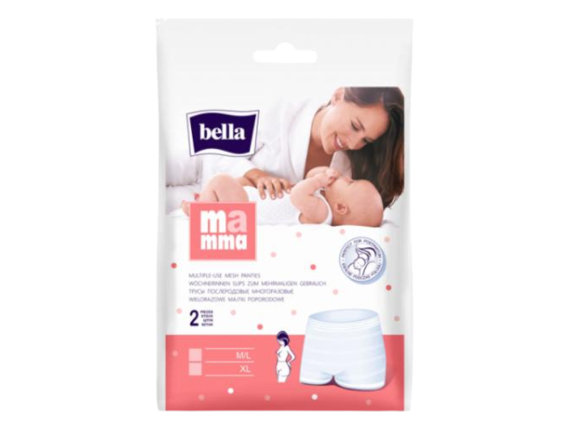 Zdjęcie przedstawia wyrób medyczny BELLA MAMMA Wielorazowe majtki poporodowe.
