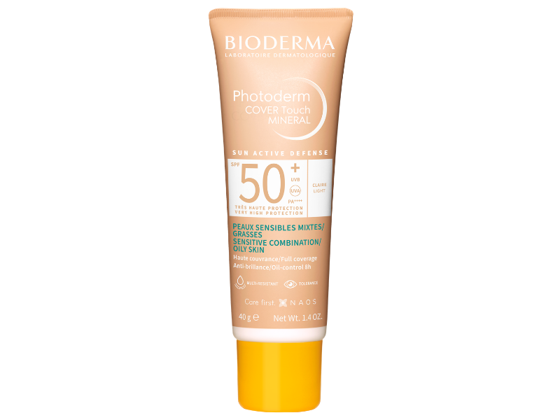 BIODERMA PHOTODERM Cover Touch Mineral Kryjący fluid mineralny SPF50 jasny