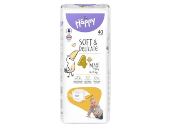 Zdjęcie przedstawia wyrób medyczny Bella Baby Happy Soft & Delicate Maxi Plus 4+, środki chłonne.