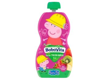 Zdjęcie produktu BoboVita Świnka Peppa mus banan truskawka kiwi po 6 miesiącu