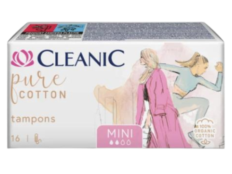 Zdjęcie przedstawia wyrób medyczny Cleanic Pure Cotton Tampony Mini.