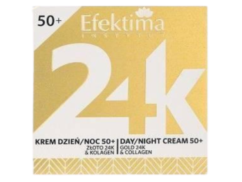 Zdjęcie przedstawia kosmetyk EFEKTIMA 24K Krem do twarzy dzień/noc 50+.