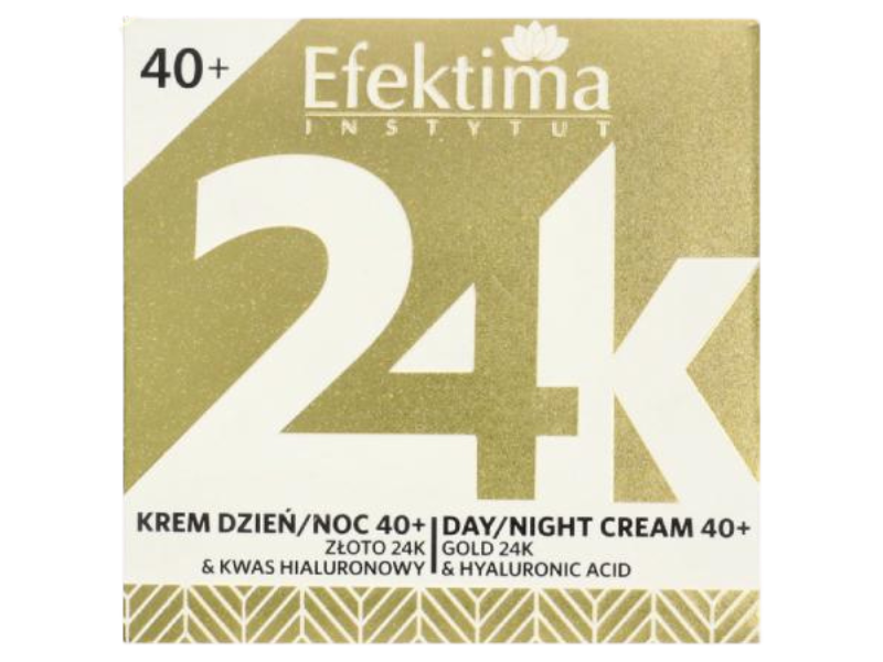 Zdjęcie przedstawia kosmetyk EFEKTIMA 24K Krem dzień/noc 40+.