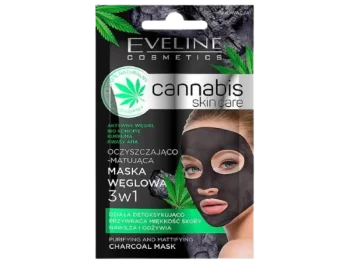 Zdjęcie produktu EVELINE Cannabis Skin Care Maska węglowa do twarzy 3w1