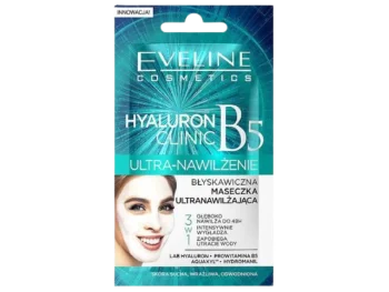 Zdjęcie produktu EVELINE Hyaluron Clinic Ultranawilżająca maseczka do twarzy 3w1, maska