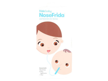 Zdjęcie przedstawia wyrób medyczny Fridababy NoseFrida aspirator do nosa, sprzęt medyczny.