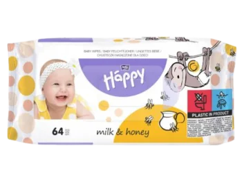Zdjęcie produktu HAPPY Milk&Honey Chusteczki nawilżane dla dzieci