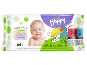 Zdjęcie produktu HAPPY Silk&Cotton Chusteczki nawilżane dla dzieci