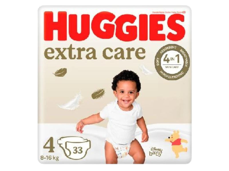 Zdjęcie przedstawia wyrób medyczny HUGGIES Extra Care Jumbo, pieluchy.