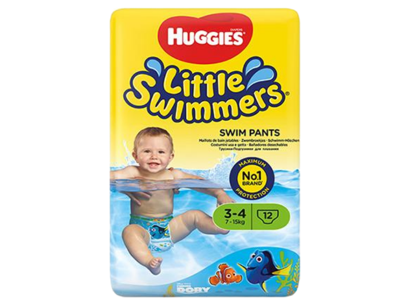 Zdjęcie przedstawia wyrób medyczny HUGGIES Little Swimmers, 7-15 kg, pieluchy.