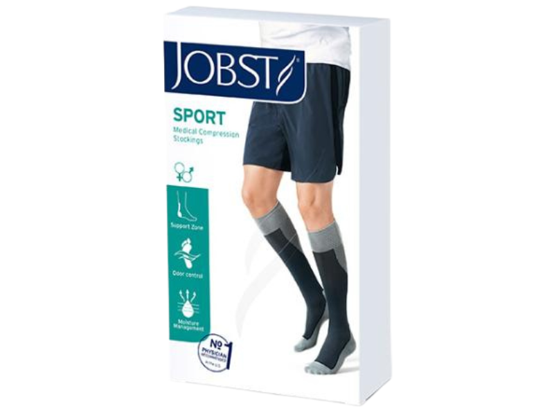 Zdjęcie przedstawia wyrób medyczny JOBST SPORT Podkolanówki uciskowe, 20-30 mmHg.