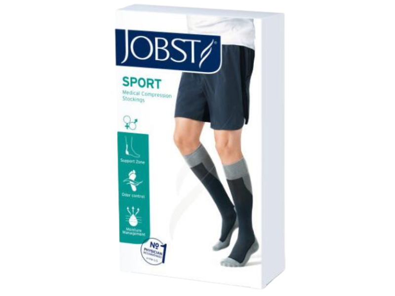 Zdjęcie przedstawia wyrób medyczny JOBST SPORT Podkolanówki uciskowe CCL1 róż/szary.