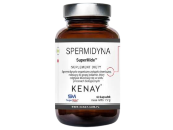 Zdjęcie przedstawia suplement diety Kenay Spermidyna SuperMide, kapsułki, 5,4 mg.