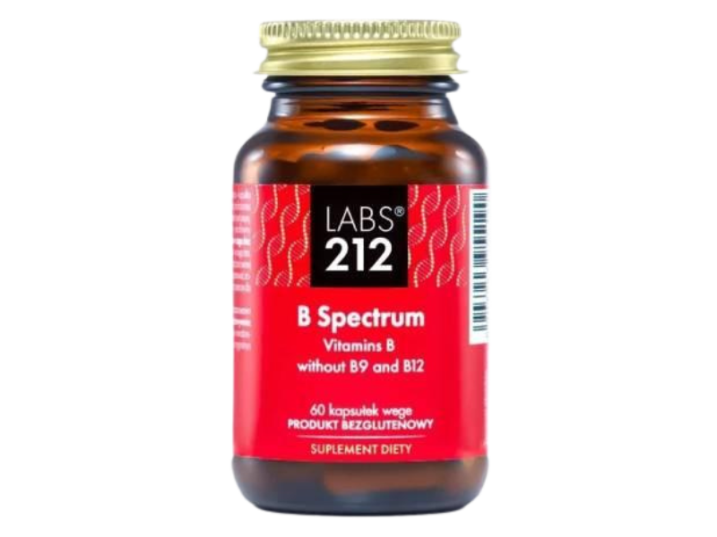 Zdjęcie przedstawia suplement diety LABS212 B Spectrum, kapsułki.