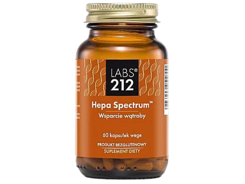 Zdjęcie przedstawia suplement diety Labs212 Hepa Spectrum Wsparcie wątroby, kapsułki