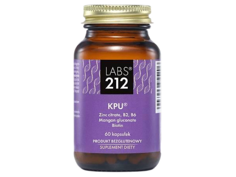 Zdjęcie przedstawia suplement diety Labs212 KPU, kapsułki, 15 mg cynku.
