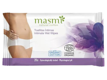 Zdjęcie przedstawia kosmetyk MASMI Chusteczki do higieny intymnej.