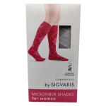 MICROFIBER SHADES Skarpety kompresyjne dla kobiet platin romby, 15-18 mmHg