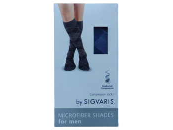 Zdjęcie przedstawia wyrób medyczny MICROFIBER SHADES Skarpety kompresyjne dla mężczyzn purple romby, 15-18 mmHg.