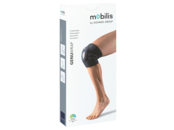 Zdjęcie przedstawia wyrób medyczny MOBILIS GenuWrap Stabilizator kolana.