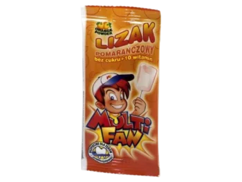 Zdjęcie produktu MULTI FAN LOLLY Lizak o smaku pomarańczowym bez cukru